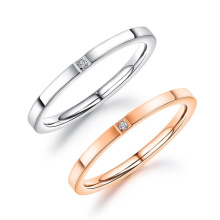 mais recente anel de casamento feminino de aço inoxidável anel de ouro rosa moda versátil menina presente de lembrança de ouro